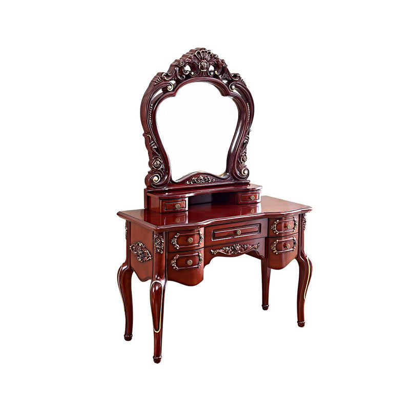 Vanity di rovere marrone set 64,96 "di alta vanità con cassetto e specchio