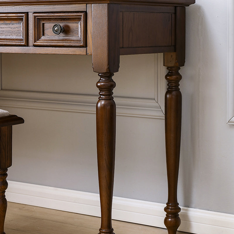 鏡付きのブラウンアッシュバニティセット58.26 "引き出し付きの高虚栄心