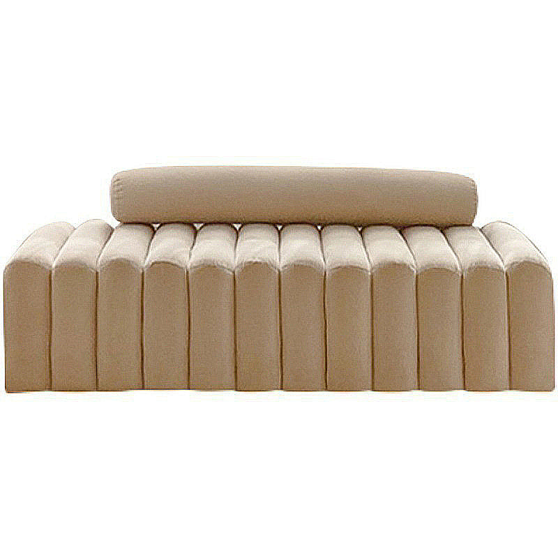 14.96" H Contemporary Solid Color Velvet Armless Sofa for Living Room Clearhalo 'furn' 'furn_sofas' 'Furniture' 'Living Room Furniture' 'Sofa' 'sofas' 6014371