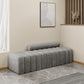 14.96" H Contemporary Solid Color Velvet Armless Sofa for Living Room Grey Clearhalo 'furn' 'furn_sofas' 'Furniture' 'Living Room Furniture' 'Sofa' 'sofas' 6014374