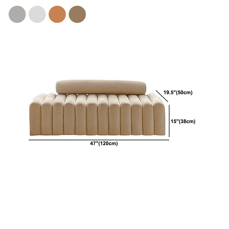 14.96" H Contemporary Solid Color Velvet Armless Sofa for Living Room Clearhalo 'furn' 'furn_sofas' 'Furniture' 'Living Room Furniture' 'Sofa' 'sofas' 6014376