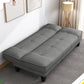 30.7" H Faux Leather Biscuit Back Armless Convertible Sleeper Sofa