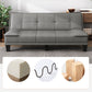 30.7" H Faux Leather Biscuit Back Armless Convertible Sleeper Sofa Clearhalo 'furn' 'furn_sofas' 'Furniture' 'Living Room Furniture' 'Sofa' 'sofas' 6014420