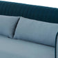 Stoff moderne Smoking -Armsofa mit Bolsterkissen in Blau/Grau