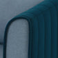 Stoff moderne Smoking -Armsofa mit Bolsterkissen in Blau/Grau