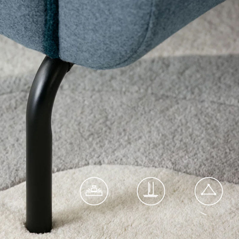 Stoff moderne Smoking -Armsofa mit Bolsterkissen in Blau/Grau