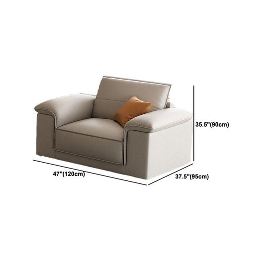 Zeitgenössischer 35,4 "H Faux Leder Kissen Top Armsofa für Wohnzimmer
