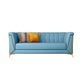 30.7" H Contemporary Faux Leather Tuxedo Sofa for Living Room Blue Clearhalo 'furn' 'furn_sofas' 'Furniture' 'Living Room Furniture' 'Sofa' 'sofas' 6014477
