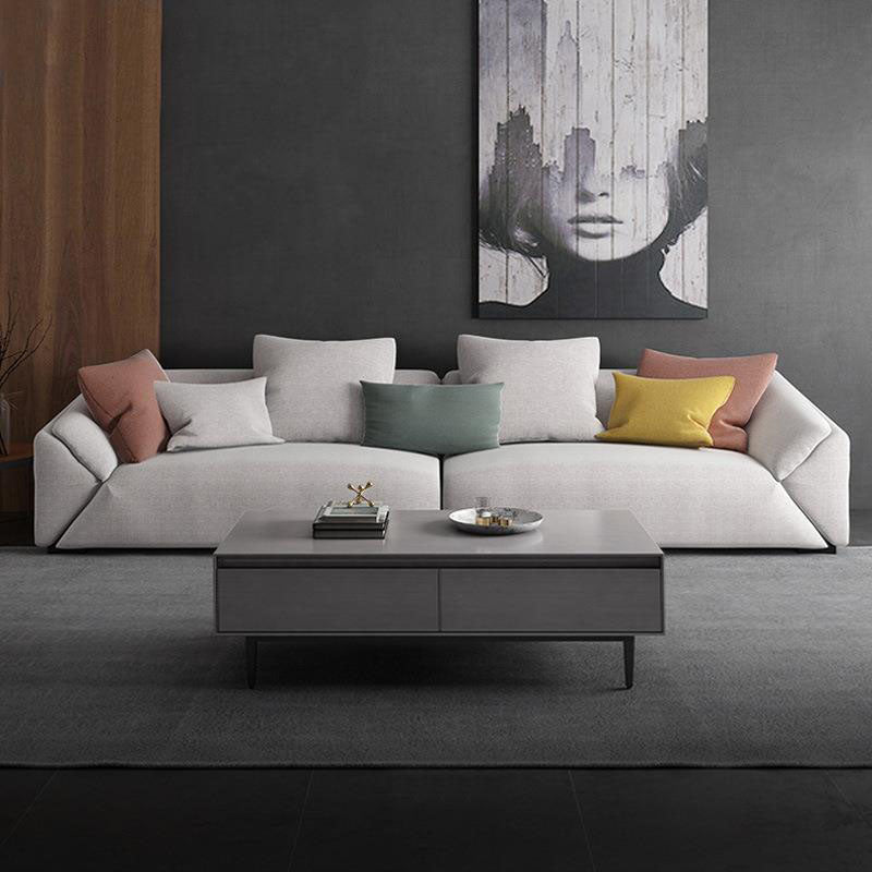 Modernism Tuxedo Arm Sofa Stain Resistant Fabric Sofa in Gray Clearhalo 'furn' 'furn_sofas' 'Furniture' 'Living Room Furniture' 'Sofa' 'sofas' 6014482