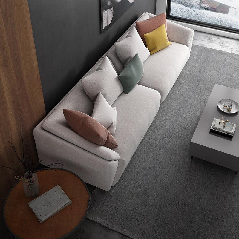Modernism Tuxedo Arm Sofa Stain Resistant Fabric Sofa in Gray Clearhalo 'furn' 'furn_sofas' 'Furniture' 'Living Room Furniture' 'Sofa' 'sofas' 6014484