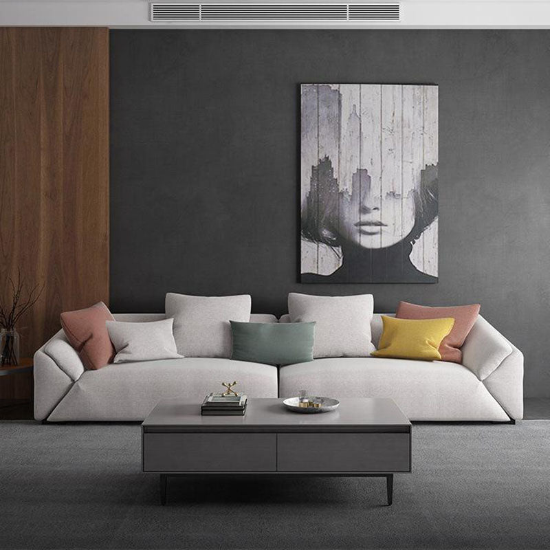 Modernism Tuxedo Arm Sofa Stain Resistant Fabric Sofa in Gray Clearhalo 'furn' 'furn_sofas' 'Furniture' 'Living Room Furniture' 'Sofa' 'sofas' 6014485