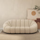 Beige Chenille Curved Sofa Modern 1/2/3-Seater Statement Sofa