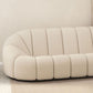 Beige Chenille Curved Sofa Modern 1/2/3-Seater Statement Sofa