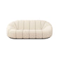 Beige Chenille Curved Sofa Modern 1/2/3-Seater Statement Sofa
