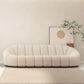 Beige Chenille Curved Sofa Modern 1/2/3-Seater Statement Sofa