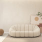 Beige Chenille Curved Sofa Modern 1/2/3-Seater Statement Sofa