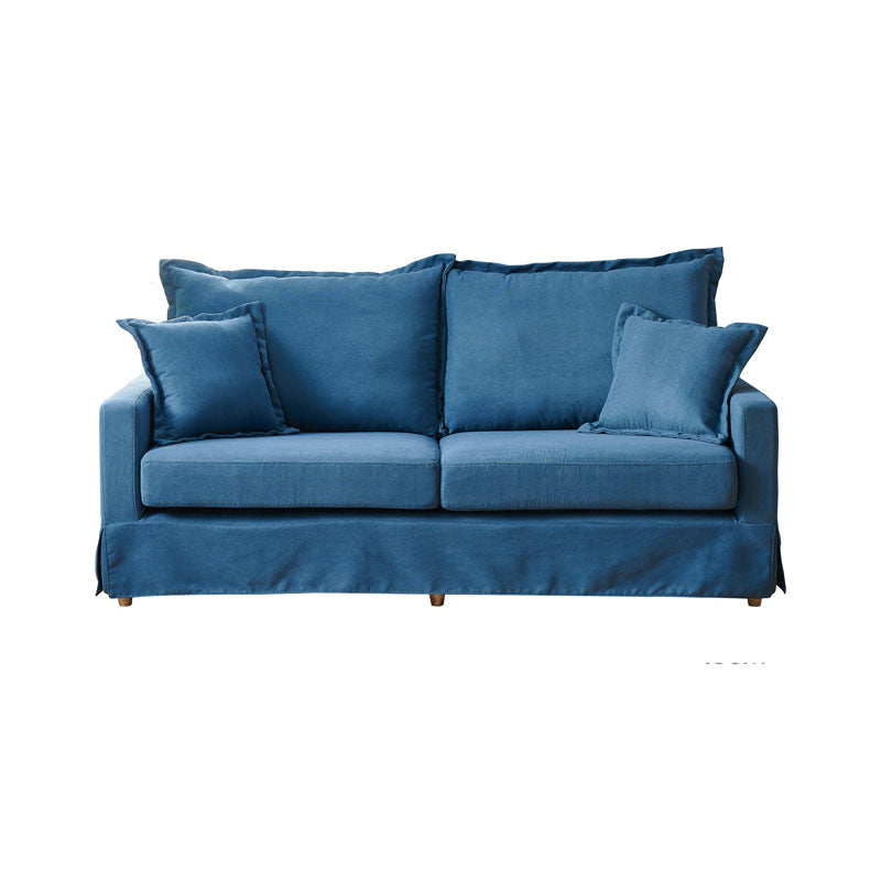 39.37 "H Hedendaagse katoenen blend vierkante arm loveseat met 2 kussens