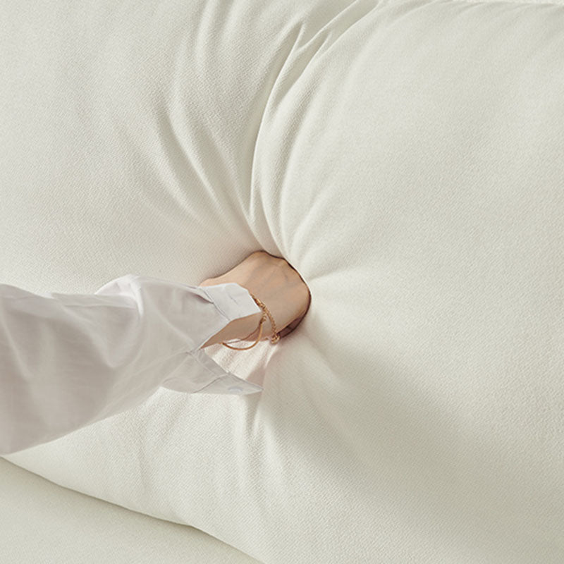 39.37 "H Hedendaagse katoenen blend vierkante arm loveseat met 2 kussens