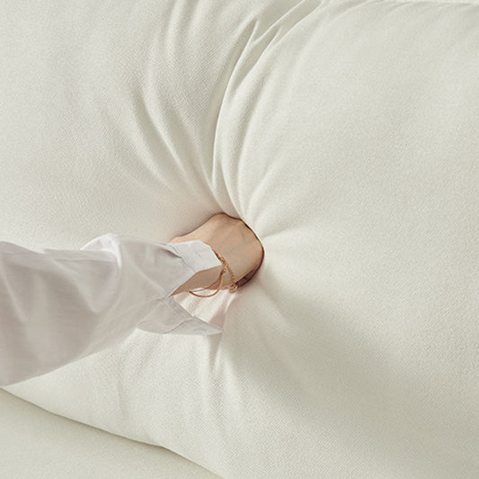 39.37 "H zeitgenössische Baumwollmischung Quadratarm Arm Loveseat mit 2 Kissen