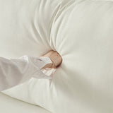 39.37 "H Loveseat de brazo cuadrado de mezcla de algodón contemporáneo con 2 almohadas