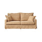 39.37 "H Hedendaagse katoenen blend vierkante arm loveseat met 2 kussens