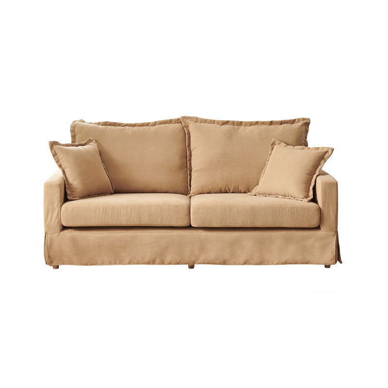 39.37 "H Hedendaagse katoenen blend vierkante arm loveseat met 2 kussens