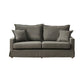 39.37 "H Hedendaagse katoenen blend vierkante arm loveseat met 2 kussens