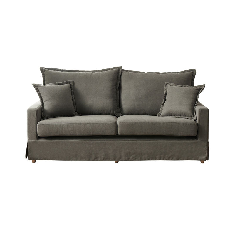 39.37 "H Hedendaagse katoenen blend vierkante arm loveseat met 2 kussens