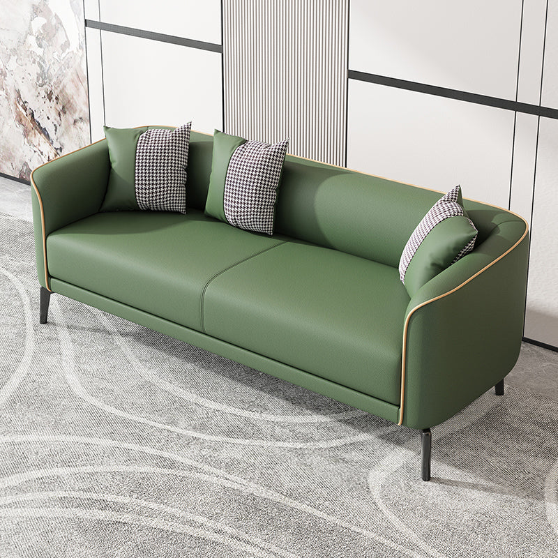 Sofá de brazo de esmoquin de cuero moderno de 25.6 "H para sala de estar para sala de estar