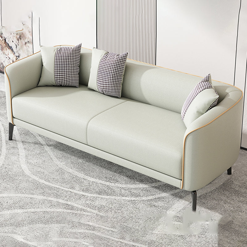 Sofá de brazo de esmoquin de cuero moderno de 25.6 "H para sala de estar para sala de estar