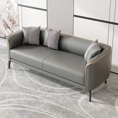 Sofá de brazo de esmoquin de cuero moderno de 25.6 "H para sala de estar para sala de estar