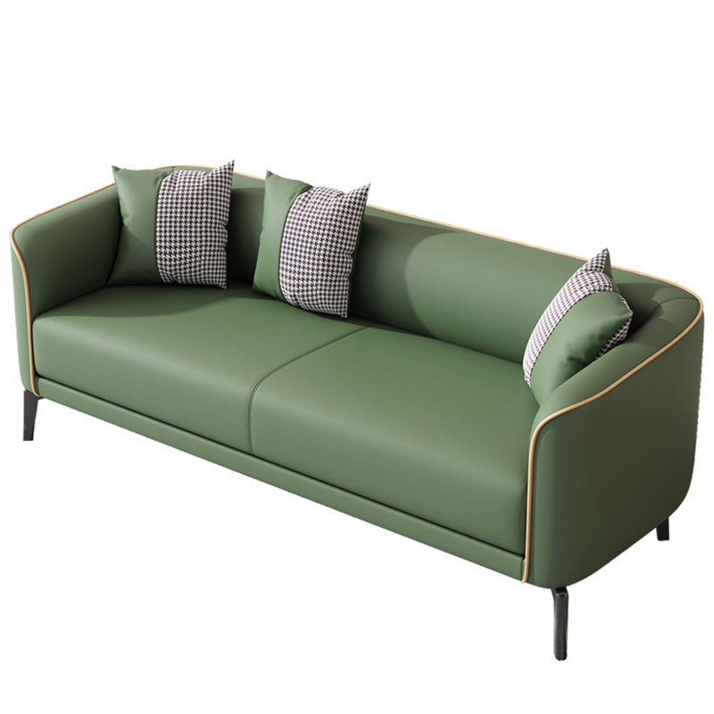 Sofá de brazo de esmoquin de cuero moderno de 25.6 "H para sala de estar para sala de estar