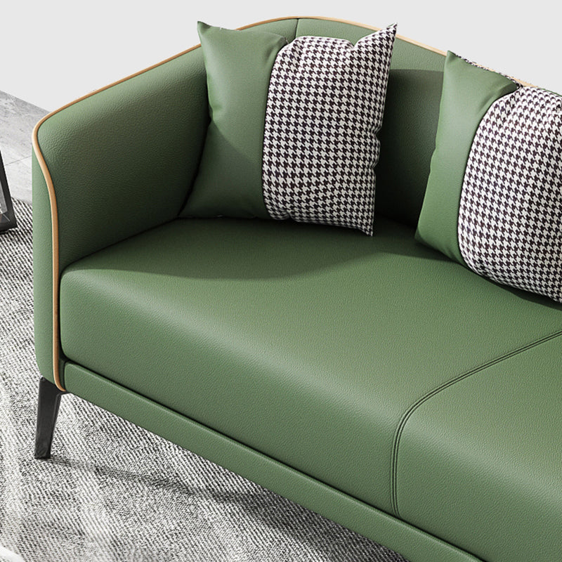 Sofá de brazo de esmoquin de cuero moderno de 25.6 "H para sala de estar para sala de estar