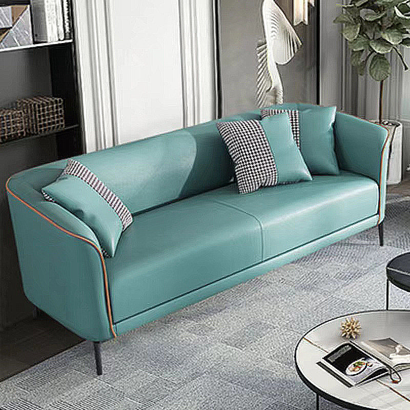 Sofá de brazo de esmoquin de cuero moderno de 25.6 "H para sala de estar para sala de estar