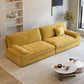 Divano a braccio top cuscino contemporaneo di divano colpido cucito in giallo