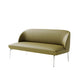 30.3" H Contemporary 2-seater Leather Armless Loveseat for Living Room