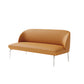 30.3" H Contemporary 2-seater Leather Armless Loveseat for Living Room