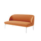 30.3" H Contemporary 2-seater Leather Armless Loveseat for Living Room
