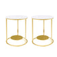 Modernistic Metal Frame Nesting Tables Slate Top Round End Table Gold 2 Clearhalo 'Coffee & Accent Tables' 'End & Side Tables' 'end_side_tables' 'furn' 'furn_end_side_tables' 'Furniture' 'Living Room Furniture' 6014688