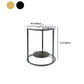 Modernistic Metal Frame Nesting Tables Slate Top Round End Table Clearhalo 'Coffee & Accent Tables' 'End & Side Tables' 'end_side_tables' 'furn' 'furn_end_side_tables' 'Furniture' 'Living Room Furniture' 6014700