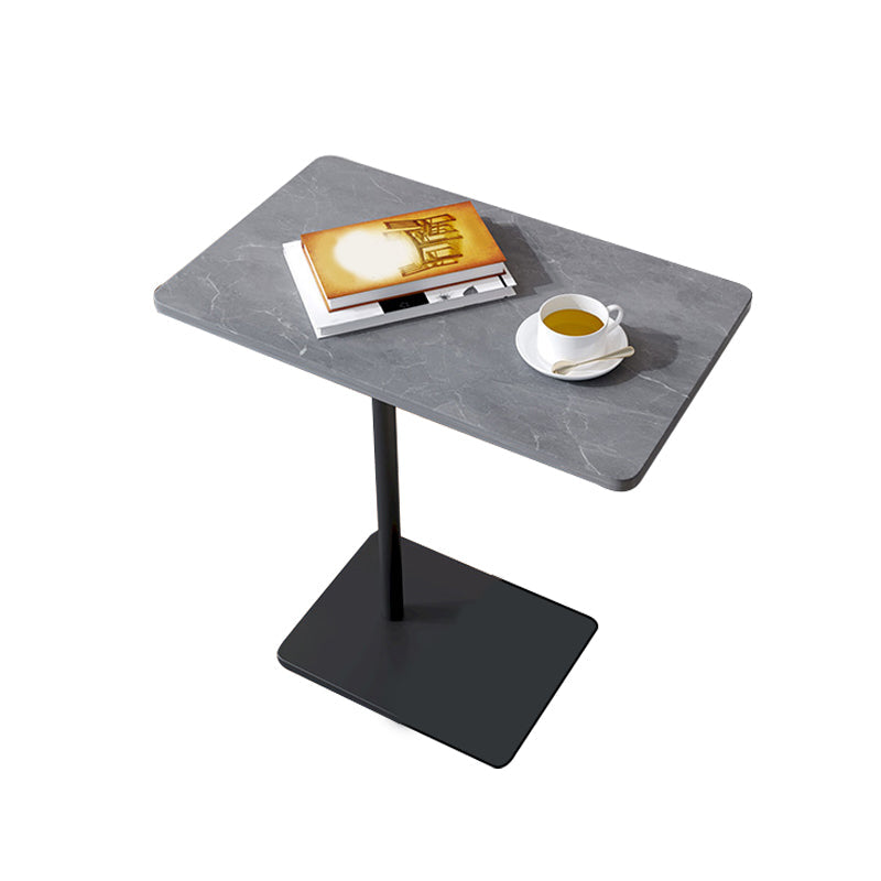 Modernistic Rectangular End Table Metal C Side Table for Bedside