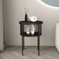 Contemporary Metal 4 Legs End Table Round Double Tier End Table Black Black 1 Clearhalo 'Coffee & Accent Tables' 'End & Side Tables' 'end_side_tables' 'furn' 'furn_end_side_tables' 'Furniture' 'Living Room Furniture' 6014764