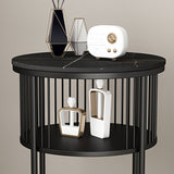 Contemporary Metal 4 Legs End Table Round Double Tier End Table Clearhalo 'Coffee & Accent Tables' 'End & Side Tables' 'end_side_tables' 'furn' 'furn_end_side_tables' 'Furniture' 'Living Room Furniture' 6014771
