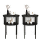Contemporary Metal 4 Legs End Table Round Double Tier End Table Black Black 2 Clearhalo 'Coffee & Accent Tables' 'End & Side Tables' 'end_side_tables' 'furn' 'furn_end_side_tables' 'Furniture' 'Living Room Furniture' 6014775
