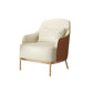 32.67" High Faux Leather Arm Chair Recessed Arms Accent Chair with Basic Four Leg Orange White 1 Piece Clearhalo 'Accent Chairs' 'accent_chairs' 'Chairs & Seating' 'furn' 'furn_accent_chairs' 'Furniture' 'Living Room Furniture' 6014916