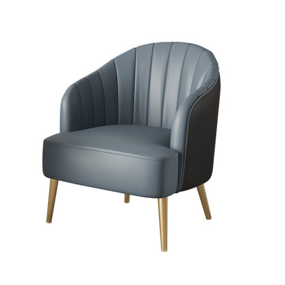 29.52" High Recessed Arms Chair Basic Four Leg Accent Armchair Blue 1 Piece Clearhalo 'Accent Chairs' 'accent_chairs' 'Chairs & Seating' 'furn' 'furn_accent_chairs' 'Furniture' 'Living Room Furniture' 6014954