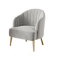 29.52" High Recessed Arms Chair Basic Four Leg Accent Armchair Gray 1 Piece Clearhalo 'Accent Chairs' 'accent_chairs' 'Chairs & Seating' 'furn' 'furn_accent_chairs' 'Furniture' 'Living Room Furniture' 6014956