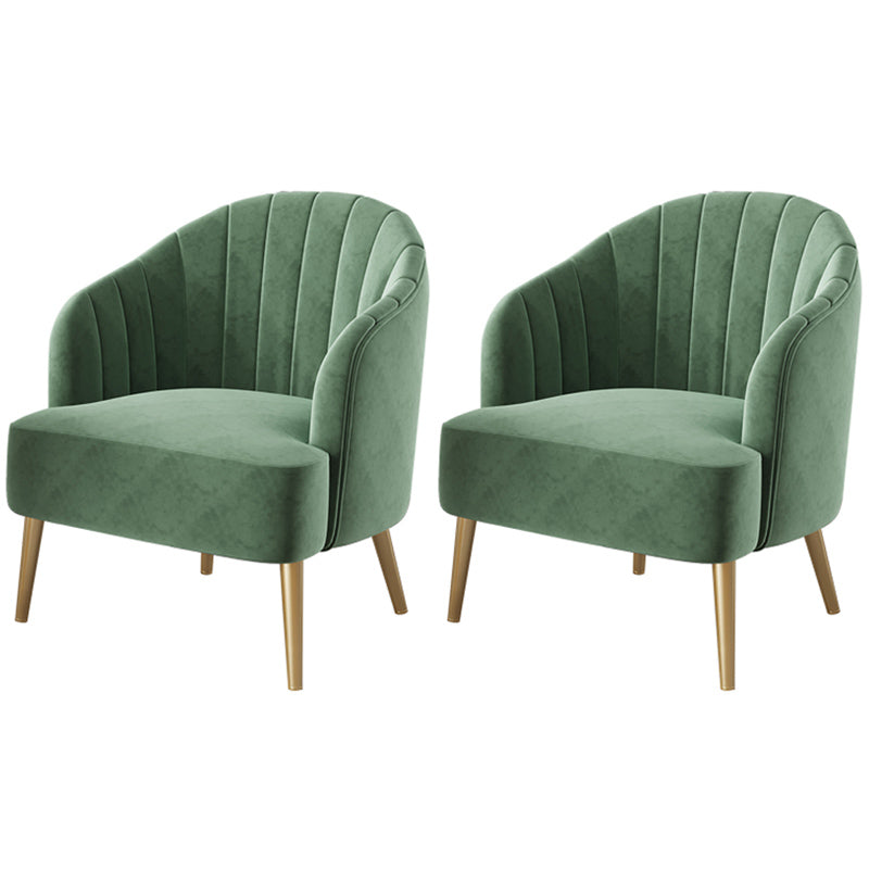29.52" High Recessed Arms Chair Basic Four Leg Accent Armchair Green 2 Piece Set Clearhalo 'Accent Chairs' 'accent_chairs' 'Chairs & Seating' 'furn' 'furn_accent_chairs' 'Furniture' 'Living Room Furniture' 6014959