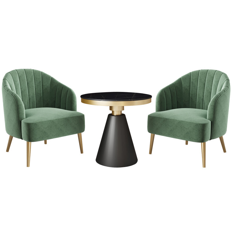 29.52" High Recessed Arms Chair Basic Four Leg Accent Armchair Clearhalo 'Accent Chairs' 'accent_chairs' 'Chairs & Seating' 'furn' 'furn_accent_chairs' 'Furniture' 'Living Room Furniture' 6014960