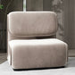 31.49" High Velvet Armless Chair Metal Frame Chair for Living Room